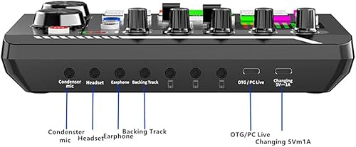 Miniatura 7 de Tablero de sonidos, tablero de efectos de sonido, placa mezcladora de sonido, tarjeta de sonido compatible con Bluetooth con múltiples efectos de