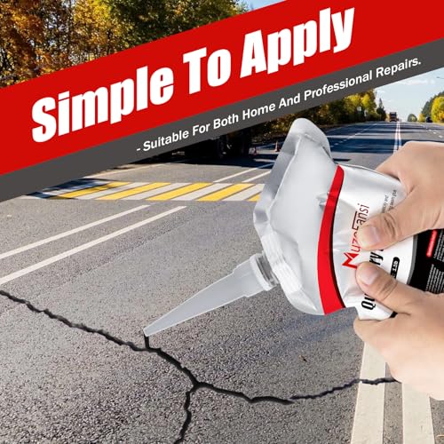 Image of Concrete Crack Filler, Asphalt Crack Filler,Asphalt Self-Leveling Cement Filler, Concrete Crack Sealant, for Driveways, Walls, Patios, Garage Floors - Quick-Dry, Strong Bond(2 PCS)