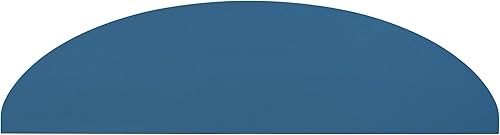 Miniatura 51 de Polibi Mesa consola curvada retro con estante de estilo abierto y 4 cajones superiores, mesa de entrada de media luna de 52 pulgadas de ancho con