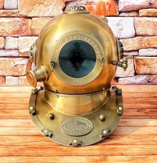 US Navy Diving Helmet - Anchor Engineering Diving Helmet Deep Sea Scuba Diving Helmet Scuba Diving Helmet