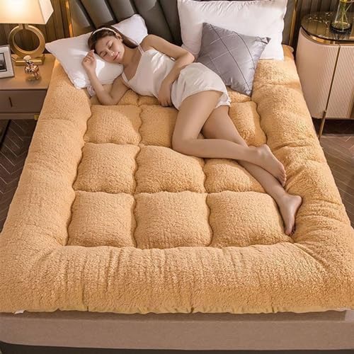 Thick Futon Floor Mattress, Plush Japanese Folding Roll-Up Mattress - Portable Camping Sleeping Pad & Convertible Sofa Bed | Single/Double Options