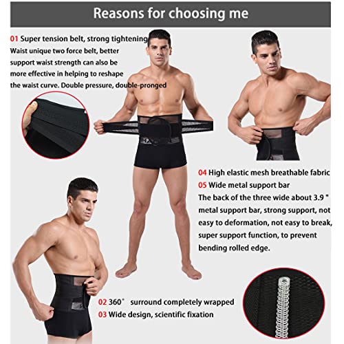 Daisha MEN'S TUMMY CONTROL SHAPEWEAR Men'S Ultra Breathable Mesh Waist Trainer Trimmer Tummy Control Shaper Belt thumb #5