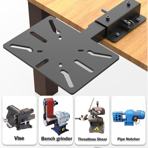 BUYYAH Mount Vise and Grinder, Suitable for use on Notching Machines, Grinders, Vises, Shears and Shrinkers, Wall and Table Top and Car Rear Fixed Mounting, Black by BUYYAH - Image 4