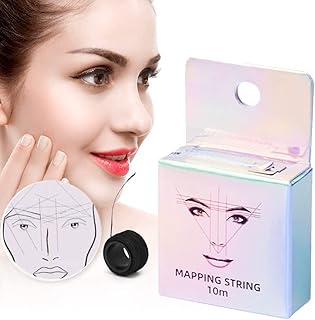 Pre-Inked Mapping Strings Pigment String for Microblading Eyebrow Mapping String Marker Eyebrow Mapping Tool Brow Mapping Thread for Eyebrow Permanent Makeup(10M / 32.8ft)