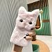 Carino Custodia in Peluche Peloso e TPU Morbido per iPhone 7/ iPhone 8, 3D Cartoon Gatti Custodia Protettiva All-Inclusive per iPhone 7/ 8, Custodia Antiurto Antigraffio per Donne Ragazze, Pink 1