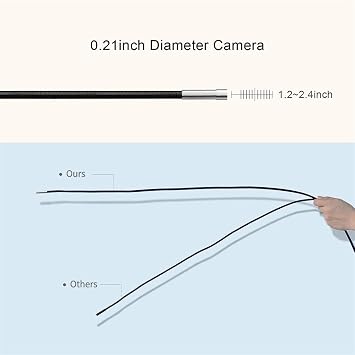 Endoscope Industrial Endoscope Borescope Micro Inspection Camera with LED Light Semi-Rigid Flexible Pipe Digital Endoscope HD 3.5 Inch Borescope Camera