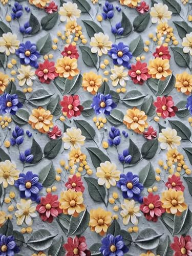 Image of RUMPS 380 TC Premium Heavy Cotton 7D Print Fast Colour Feel Elastic Fitted Floral Bedsheet King Size with 2 Pillow Covers || (Blue Muti, Fitted - 72 inchx78 inch King)