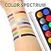 Vibrant Face and Body Paint Kit - Magical Set of 14 Colors w / 3 Brushes Includes 10 Stunning Colors and 4 Gorgeous Metallics for All your Face and Body Art - Non-Toxic & FDA Compliant w / 60 Stencils