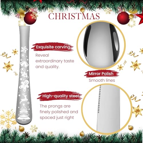 Vilihkc 20-Piece Christmas Style Silverware Set,Stainless Steel Flatware Set, Kitchen Utensil Set Service for 4,Tableware Cutlery Set for Home and Restaurant,Dishwasher Safe by vilihkc - Image 3