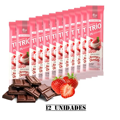 Barra de Cereal Morango e Chantilly Trio com 12 Unidades
