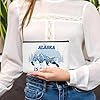 SEAOYOZO Alaska Gift Makeup Bags for Women Travel Trip Bag for Alaska Cruise Lovers Portable Beach Accessories with Zipper Pouch Cosmetic Bags for Girls #4