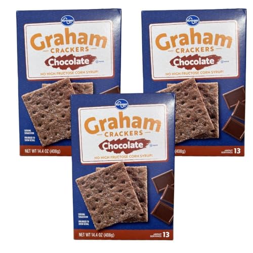 Kroger Chocolate Graham Crackers, 14.4 oz, Pack of 3
