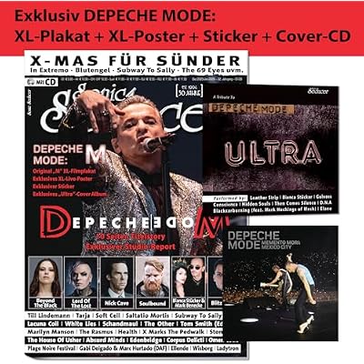 Sonic Seducer 12/2025 &ndash; 01/2026 Depeche Mode: M-Original XL Plakat + XL &ndash; Poster + Album-Cover Sticker: Memento Mori &ndash; Mexico City + Cover-CD &bdquo;Ultra&rdquo;