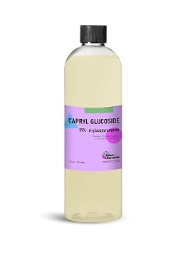 Capryl Glucoside Liquid Surfactant 12 Oz / 354 mL Capryl Glucoside Cosmetic Grade Gentle Cleansing Agent, Mild Non-Ionic Plant-Derived Surfactant for Personal Care, Skincare & Hair Care