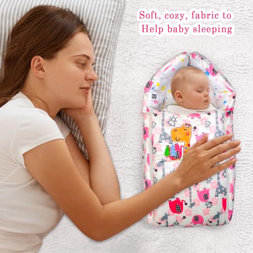 Image of Mee Mee 3 in 1 Baby Bed, Sleeping Bag & Carry Nest, Koala Bear Embroidery, Shearing Finish & Cotton Soft from Inside, Machine Washable & Portable Bassinet, 0M+, Pink