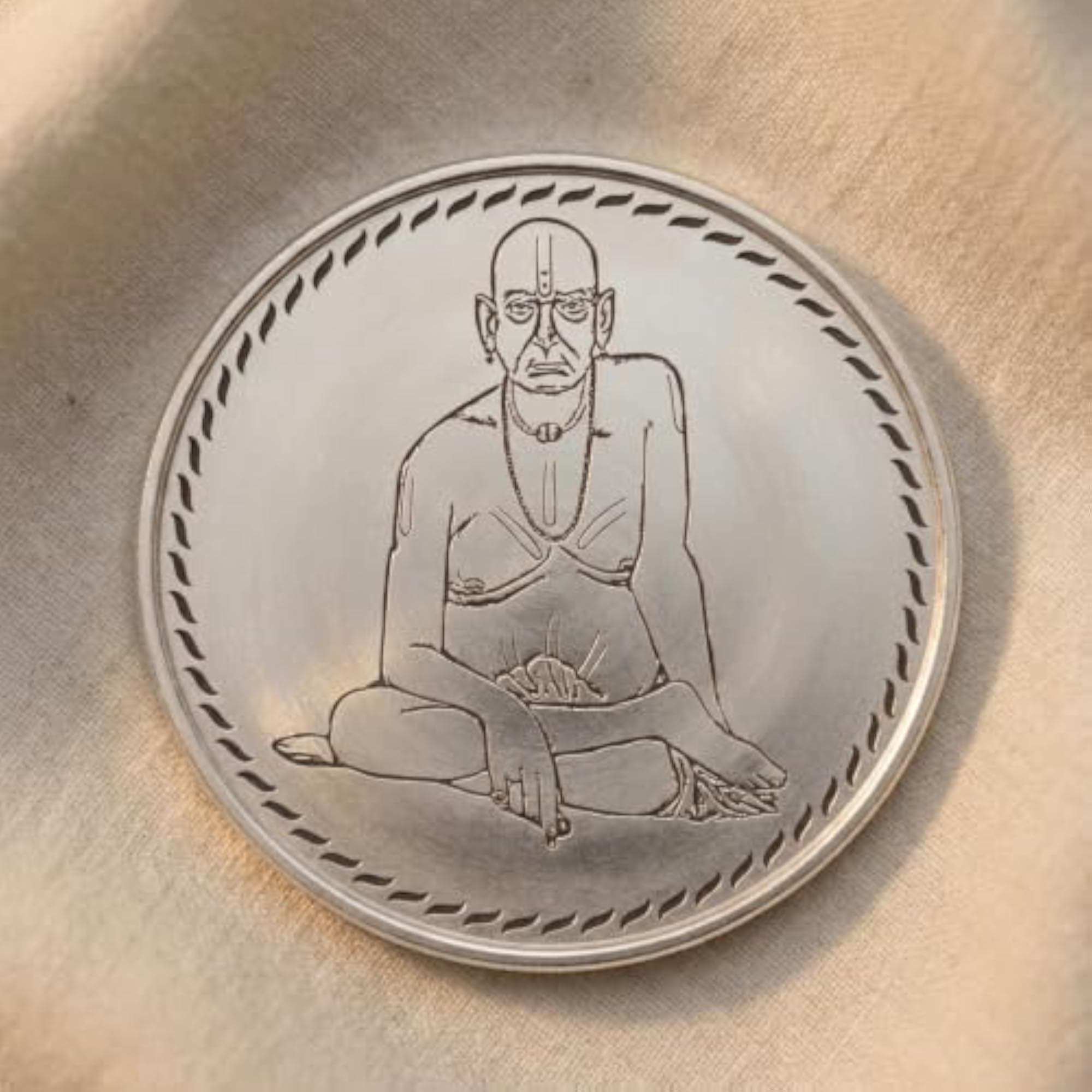 Jewels Swami Samarth 999 Pure Silver Coin, 10 Grams