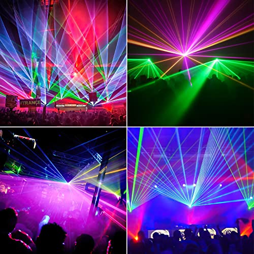 Stage Light Dj Laser Light, U`king 5 Beam Effect Sound Activated Dj Party Lights Rgbyc Led Projector Party Lights Music Lights With Remote Control Dmx For Dancing Birthday Bar Pub Stage Lighting #TOP1
