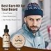 Kit de Crecimiento Barba-GLAMADOR Kit Cuidado Barba-Serum Activador de Crecimiento,Rodillo de Barba,Balsamo...