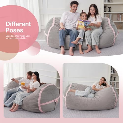 Image of 6FT Bean Bag Chair 6'Giant Bean Bag Chairs with Adults, Large Beanbag Chair