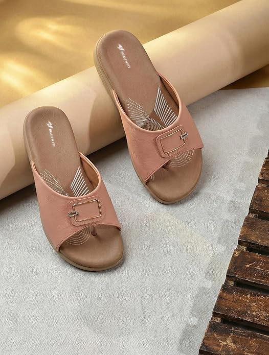Image of HEALTH FIT EXTRA SOFT Women's Comfortable Memory Foam Doctor Slippers /Flip-Flops|Fashionable Casual & Stylish|Lightweight & Breathable|Outdoor Synthetic Casual Chappals Sandals Ladies & Girls HF27