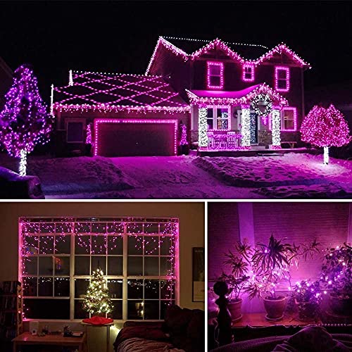 Image of Gesto Pink Led Serial String Lights - Waterproof Copper Wire Led Fairy Lights for Home Decoration,Christmas, Deepawali & Diwali Decoration Lights for Balcony Outdoor (20 Meter | Pack of 2)