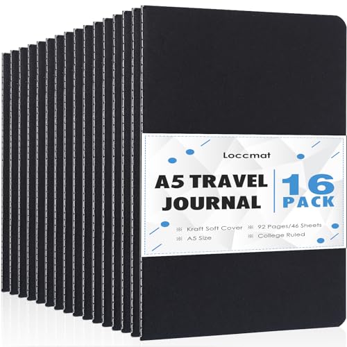 Cuaderno rayado de tapa suave para evitar el peso excesivo libreta A5 kraft negro en pack