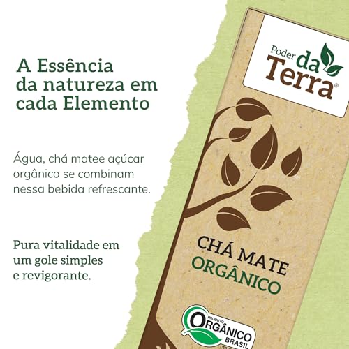 PODER DA TERRA - Mate Orgânico Tradicional - Bebida Natural, Sem Conservantes, Sem Glúten - Ingredie