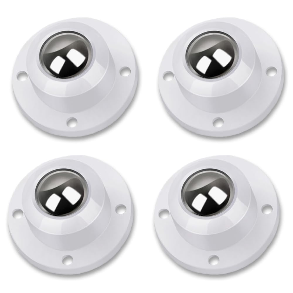 JARXCOS Caster Wheel Self Adhesive Caster Wheel 360° Swivel Wheels for Furniture, DIY Modification Moving Table Heavy Duty Caster Wheels 400Kg Loading Capacity (White-Steel Ball, 4, Count) (B0DFCHLN3Q) Amazon Price History, Amazon Price Tracker