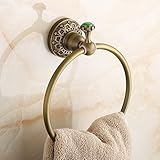 Beelee Wall Mounted Towel Ring/Towel Holder,Solid Brass Construction, Antique Bronze Finish,Bathroom...