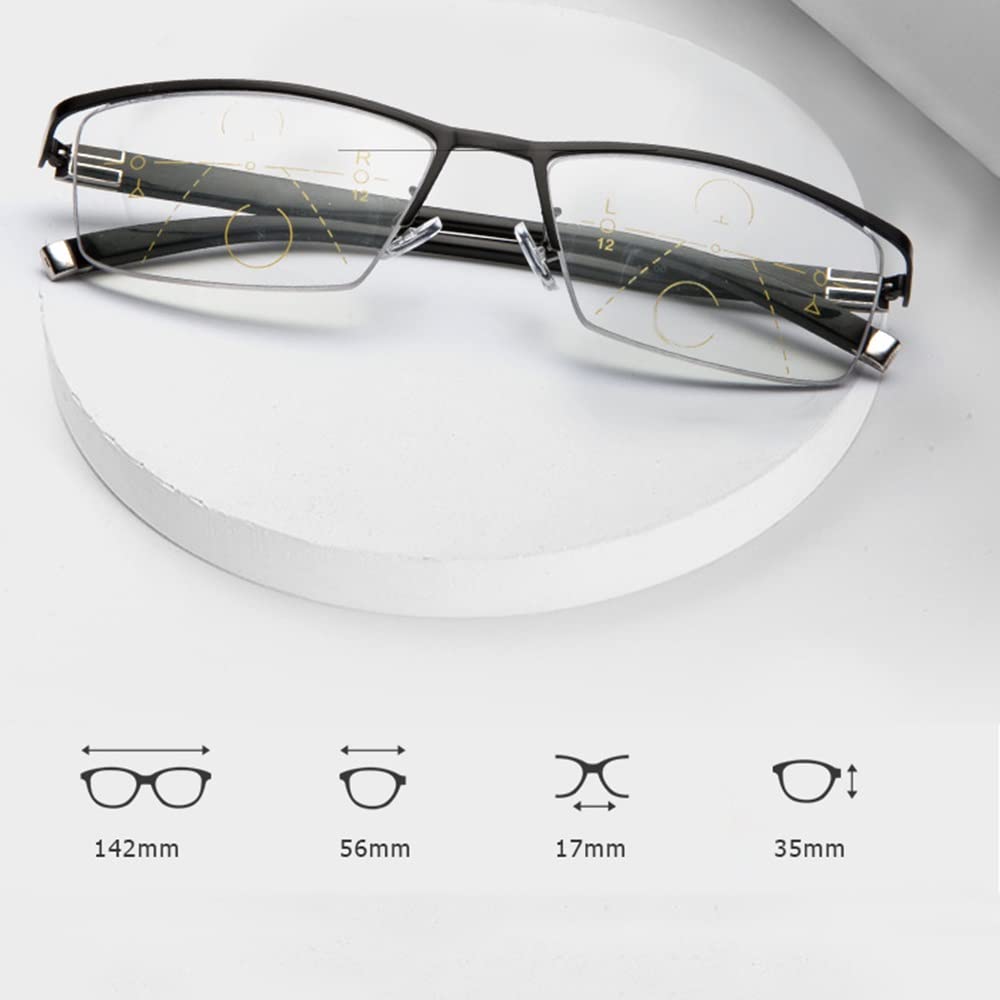 Progressives Lesebrille Multifokale Photochrome Lesebrillen Blau Licht Blockierende Brille Sonnenbrille Damen Herren Leser Brille (Size : +2.50)