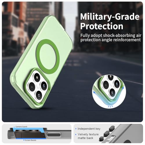 Image of for Xiaomi 17 Case Magnetic Case Anti Drop Hybrid Phone Back Cover - Green
