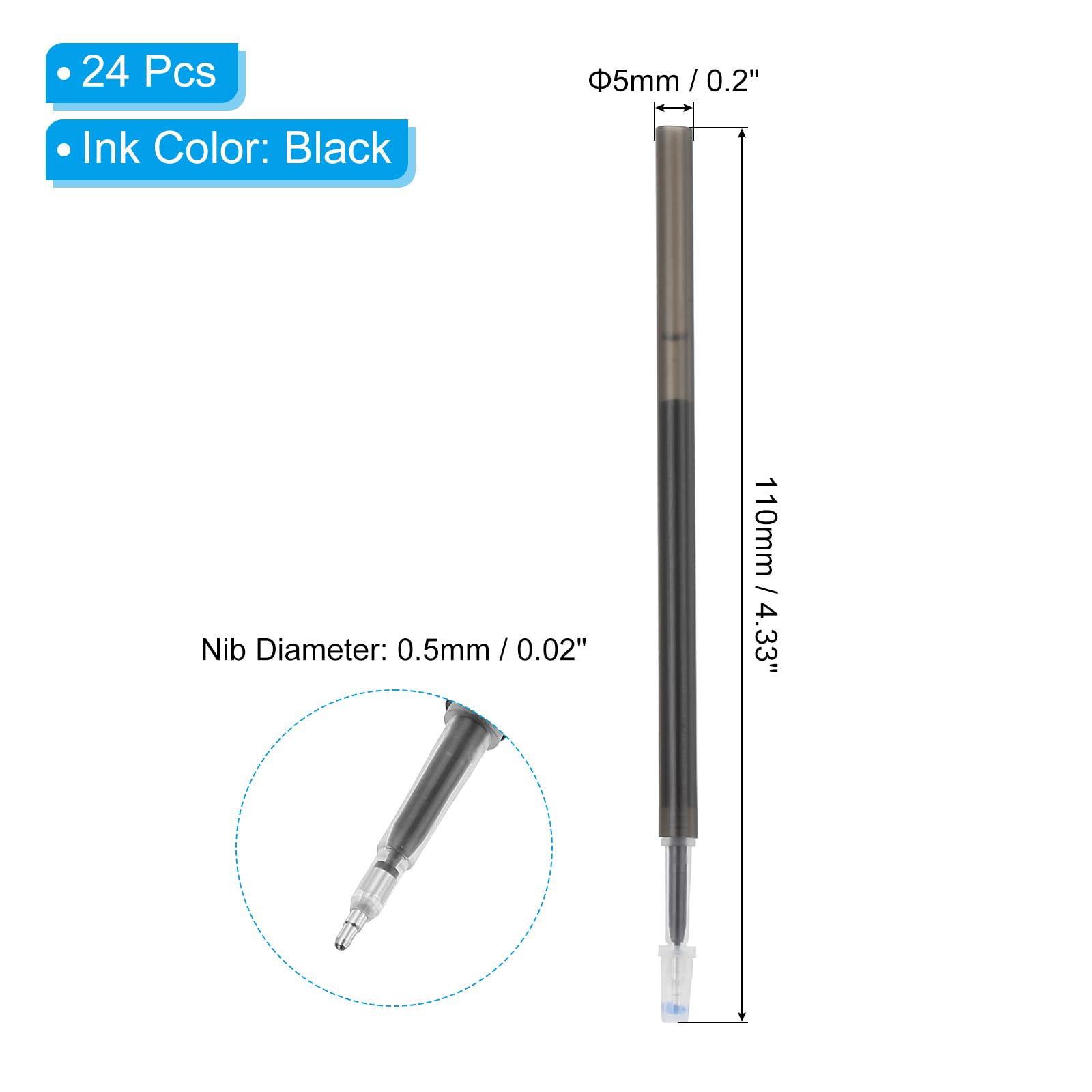 PATIKIL Erasable Gel Pen Refills - Image 2