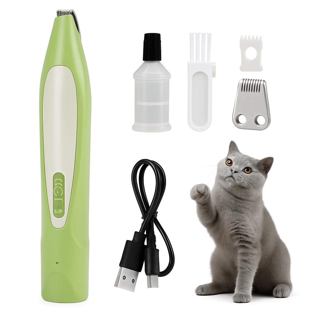Cordless Dog Paw Trimmer with LED Light