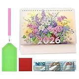 Strass Kunst Kalender 2026 | Planungswerkzeug 12 - Tischkalender - Für Erwachsene Liebhaber DIY Anfänger Lehrer Für Tägliche Planung
