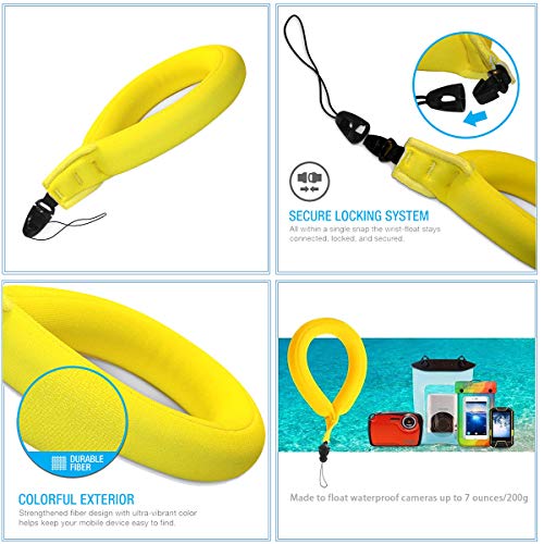 Wlpreoe Selfie Stick + Camera Float Accessories Kit For Gopro,19” Waterproof Hand Grip Extension Portable Adjustable Monopod Pole For Gopro Hero 11 10 9 8 Max 7 Black Silver White/6/5 Black/5S/4/3 #TOP5