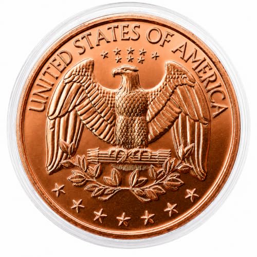 Image of US Quarter Design 1 oz Pure .999 Copper Round Bullion Coin in Capsule - COA by Heavenly Metals