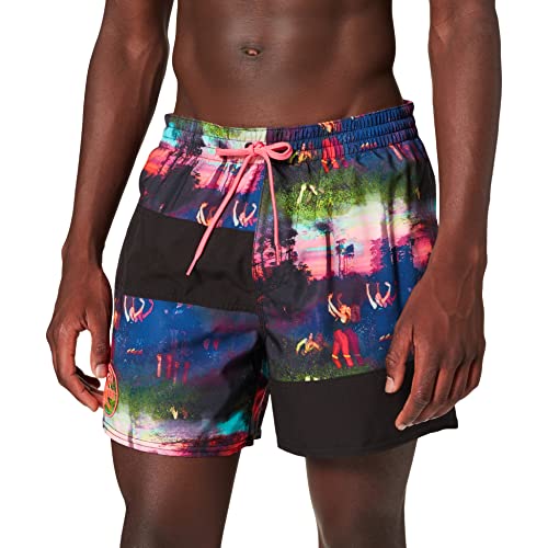 O'Neill Men Pm Re-Issue Board Shorts - Pink Aop With Black, Small