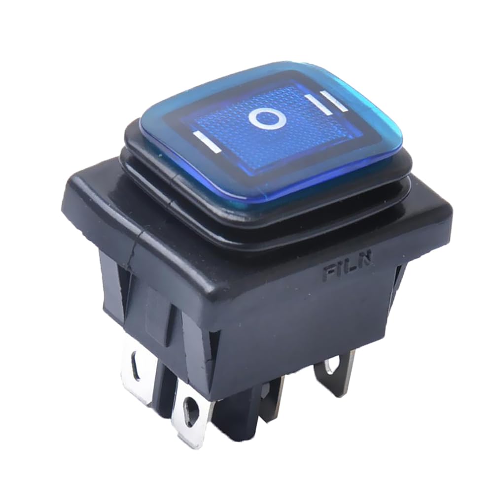 CentIoT - Waterproof Rocker Switch - IP65 KCD4 250V 16A 6PIN DPDT ON-OFF-ON (Blue)-image-9