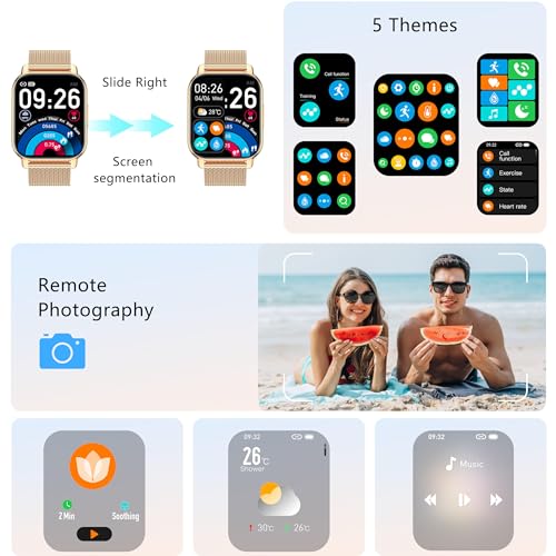 Relogio Smartwatch Feminino(Fazer/Atender Chamada),1.85''Smart Watch Com controle de voz AI,SpO2/m