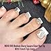 NOVO OVO Clear Press on Toenails, Toe Nail Press ons for Women, White French Tip Sharp Square Pre-Designed Soft Gel Thick False Toenail Extension, Full Cover Acrylic for DIY x 15 Sizes 150 pcs