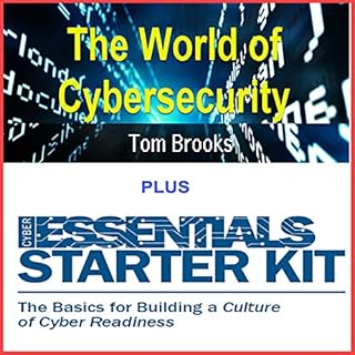 Diseño de la portada del título The World of Cybersecurity + Cyber Essentials Starter Kit