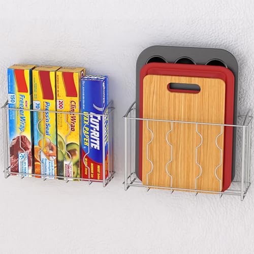 image for SIMPLE HOUSEWARE Over the Cabinet Door Organizer Holder 2 Pack 13.5