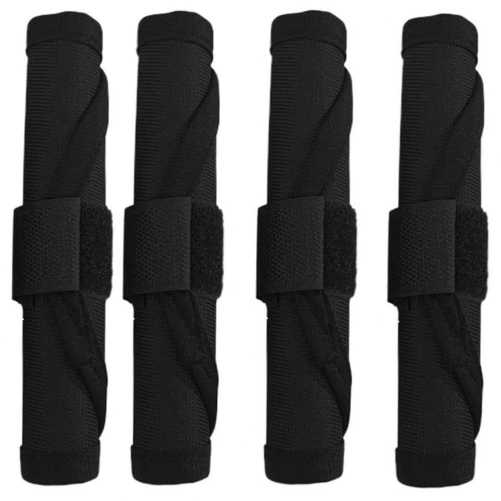 Sanfly Black Fishing Lure Covers 4Pcs Fishing Hook Cover Fish Lure Shield Bait Storage Protector Fishing Bait Wraps For Fishing Rod