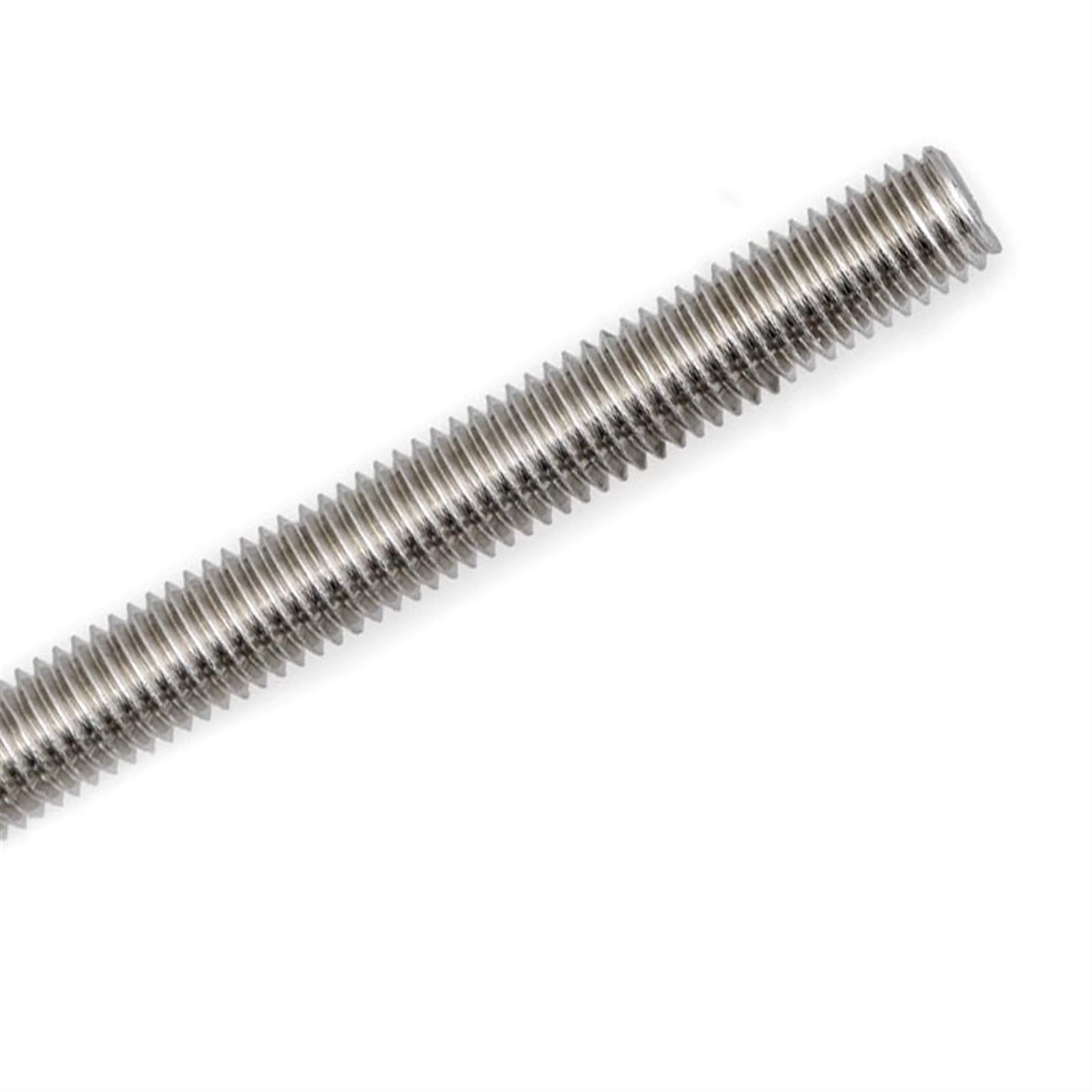 Stepper Screw M6 Metric Thread Screw Rod 6mm Diameter Through Wire Stud 304 Stainless Steel Full Thread Screw Teeth Strip Screw Bolt Tapped Block(100mm (2Pcs))