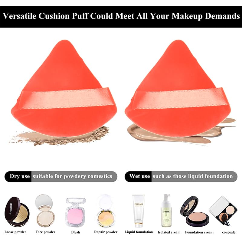 Miniatura 8 de (5+5) Esponja de maquillaje en polvo para la cara, triángulo, maquillaje cosmético, esponja para maquillaje sin látex, esponja para herramientas de