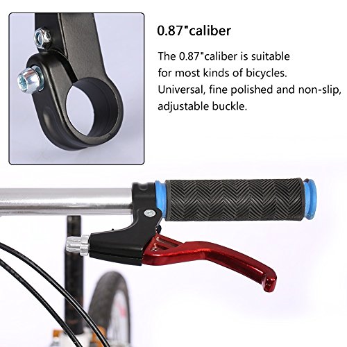 Jadeshay Bicycle Brake Lever V-Brake Handlebar Aluminium Alloy Bike Brake Handle Universal 2.2Cm For Most Bicycle Road Bike Mountain Bike (1 Pair,Red) #TOP3