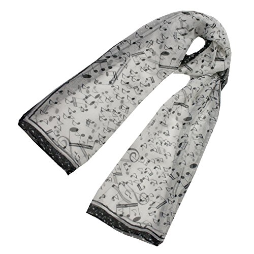 Women's Scarf Music Notes Design