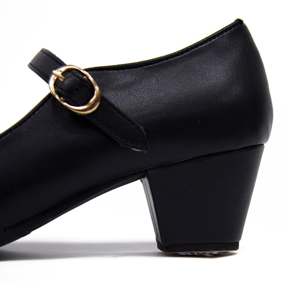 Zapatos de Baile Flamenco Doble Suela con tacón Cubano