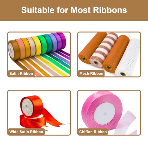 Image of Homakover 4 Tier Wooden Ribbon Organizer Rack, Large Capacity Ribbon Holder for Ribbon Spool, Washi Tape Storage Organizer, Wooden Sewing Organizer Display Shelf for Craft Room,Cake Shop,Flower Store