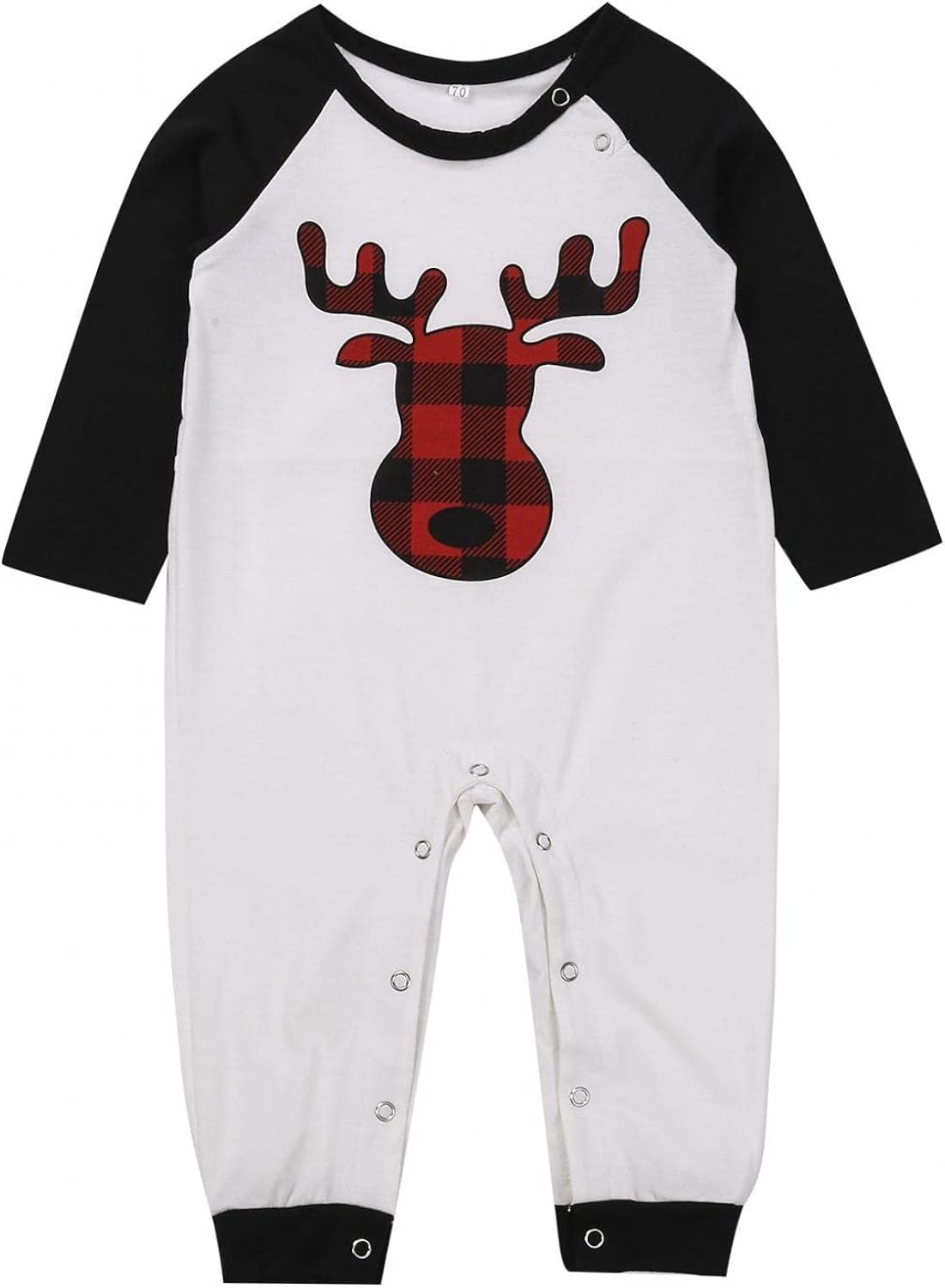 LOSTOX 2Pcs Reindeer Pattern Pullover Plaid Pajama Matching Family Pajamas Sets Adult and Kids Sleepwear Set : Clothing, Shoes & Jewelry